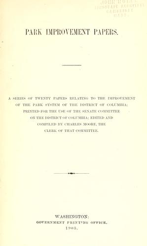 Cover for Park improvement papers