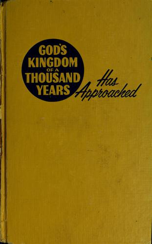 Cover for God's Kingdom of a thousand years has approached.