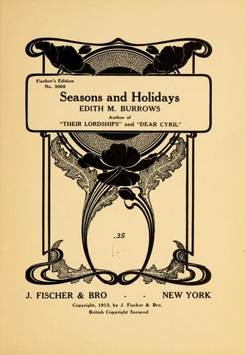 Cover for Seasons and holidays ...