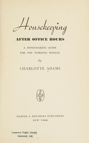 Cover for Housekeeping after office hours