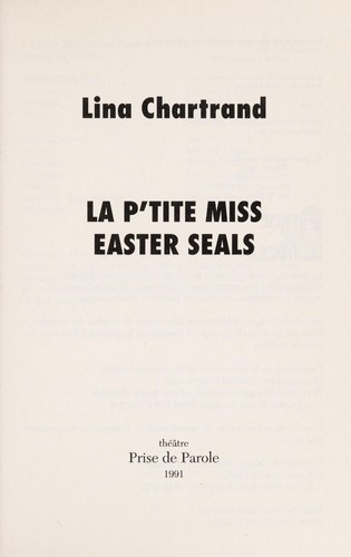 Cover for La p'tite Miss Easter Seals