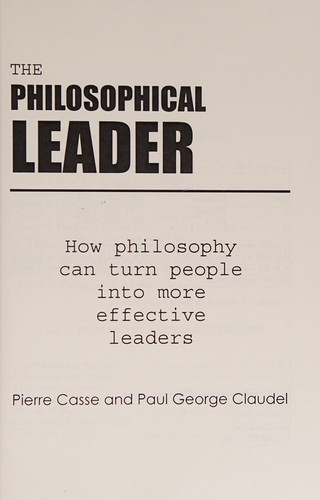 Cover for The Philosophical Leader