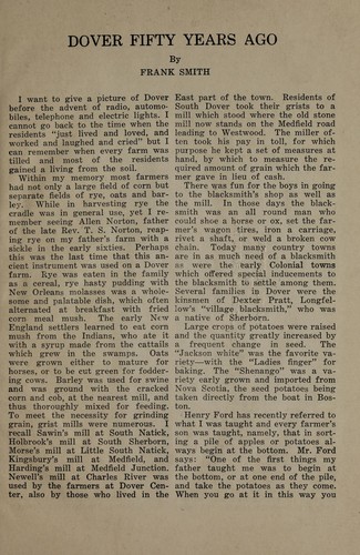 Cover for Dover fifty years ago
