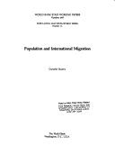 Cover for Population and international migration