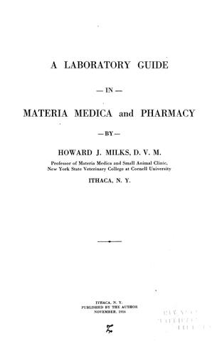 Cover for A laboratory guide in materia medica and pharmacy