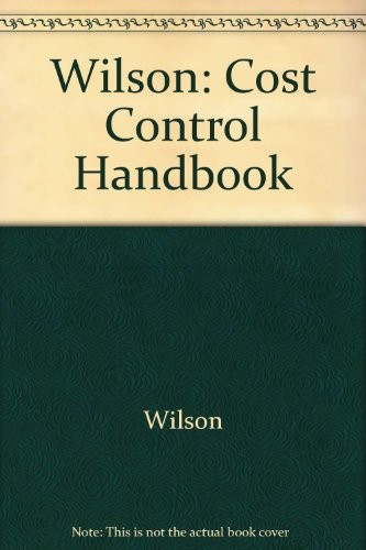 Cover for Cost control handbook