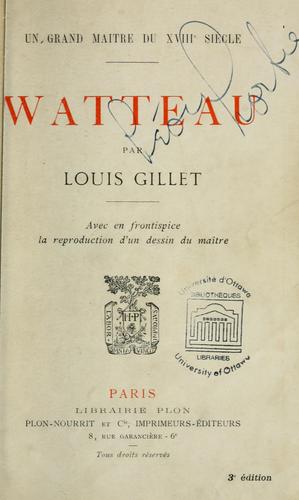 Cover for Watteau