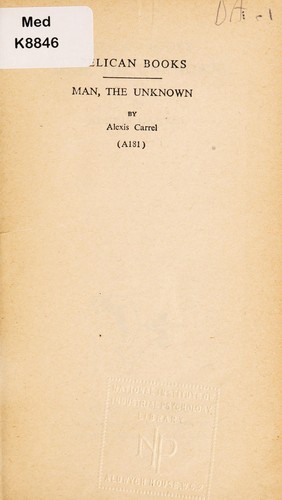 Cover for Man the unknown