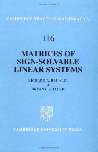 Cover for Matrices of sign-solvable linear systems