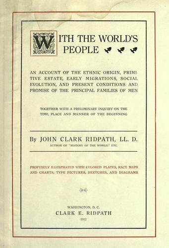 Cover for With the world's people