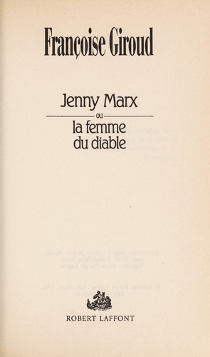 Cover for Jenny Marx, ou, La femme du diable