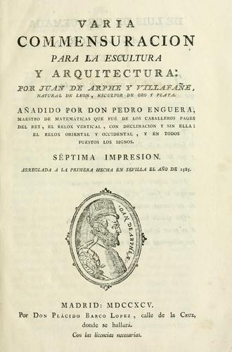Cover for Varia commensuracion para la escultura y arquitectura