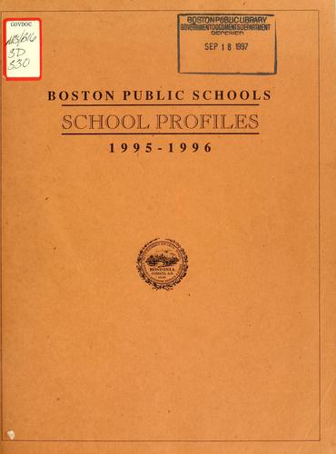 Cover for School profiles.