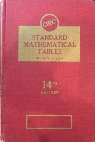 Cover for Standard Mathematical Tables