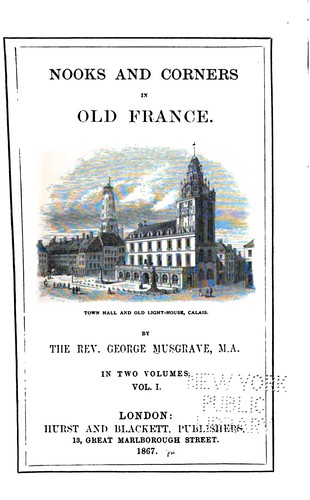 Cover for Nooks and corners in old France