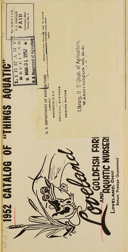 Cover for 1952 catalog of "things aquatic"