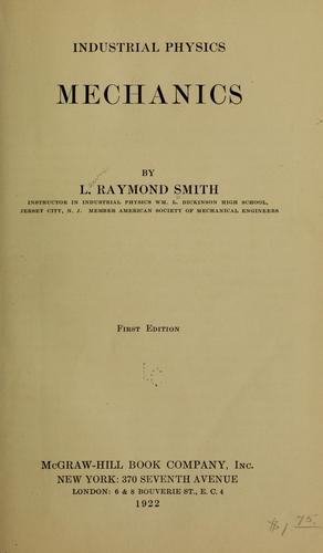 Cover for Mechanics...