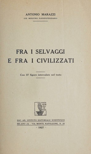 Cover for Fra i selvaggi e fra i civilizati ...