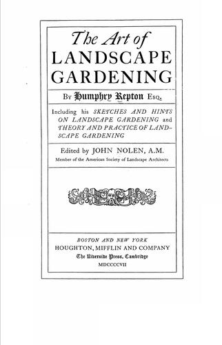 Cover for The art of landscape gardening