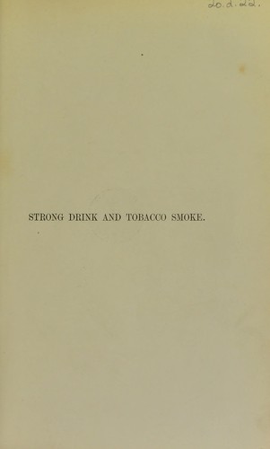 Cover for Strong drink and tobacco smoke