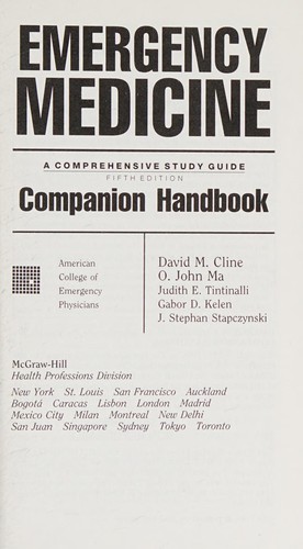 Cover for Emercency Medicine Fifth Edition Companion Handbook