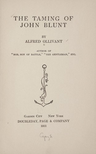 Cover for The taming of John Blunt