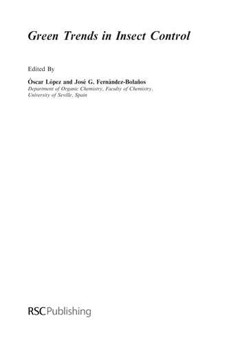 Cover for Green trends in insect control