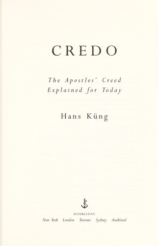 Cover for Credo