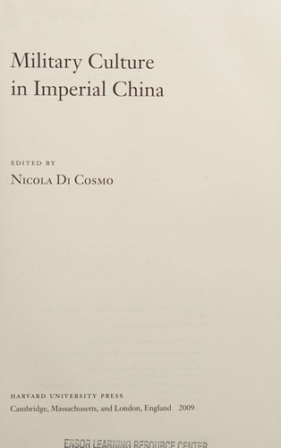 Cover for Military culture in imperial China