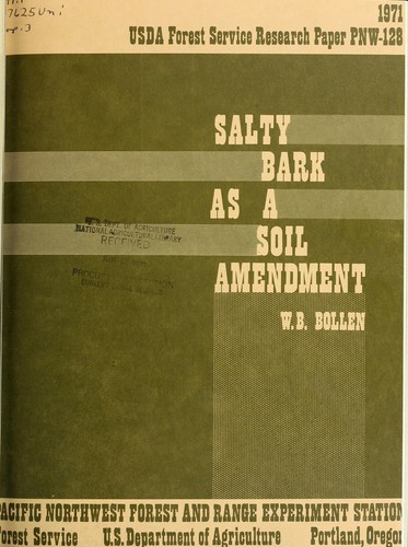 Cover for Salty bark as a soil amendment