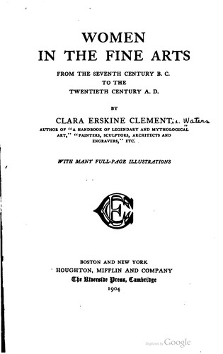 Cover for Women in the fine arts