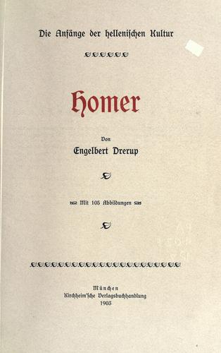 Cover for Homer.
