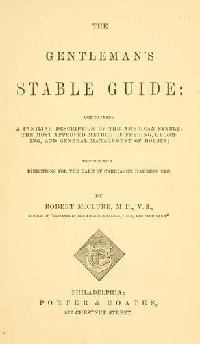 Cover for The gentleman's stable guide