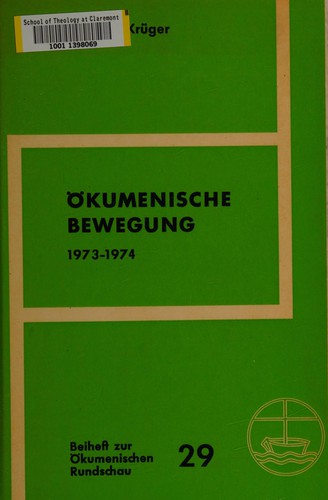 Cover for Ökumenische Bewegung, 1973-1974