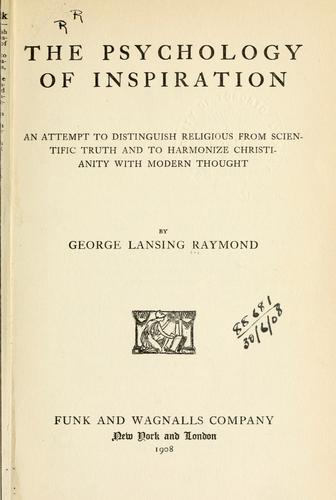 Cover for The psychology of inspiration