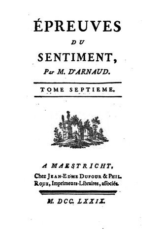 Cover for Épreuves du sentiment