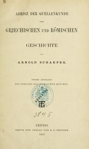 Cover for Die Periode des römischen Reiches