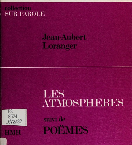 Cover for Les atmosphères, suivi de Poëmes.