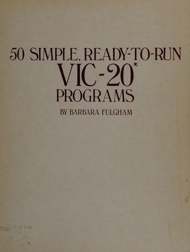 Cover for 50 simple, ready-to-run VIC-20 programs