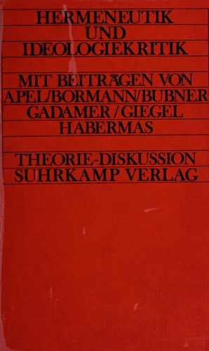 Cover for Hermeneutik und Ideologiekritik.