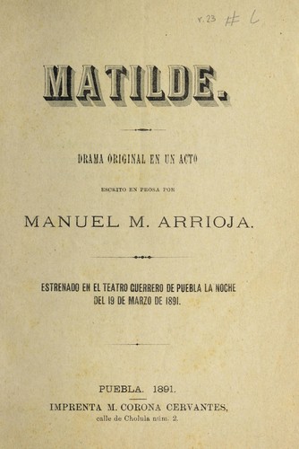 Cover for Matilde