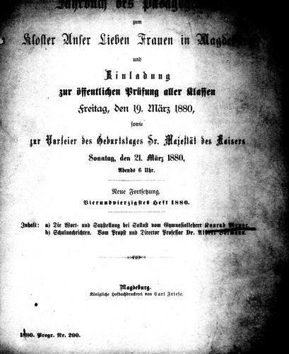 Cover for Die Wort und Satzstellung bei Sallust