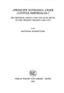 Cover for Principe Sovrano Oder Civitas Imperialis