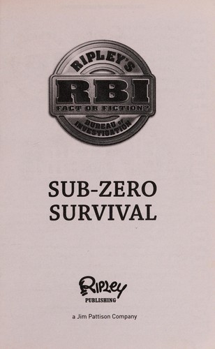 Cover for Sub-zero survival