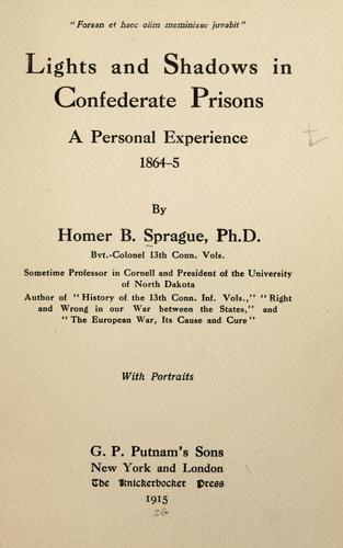 Cover for Lights and shadows in Confederate prisons