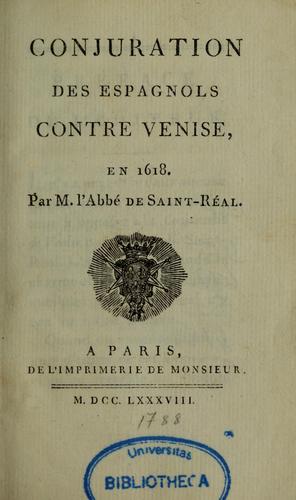 Cover for Conjuration des Espagnols contre Venise en 1618