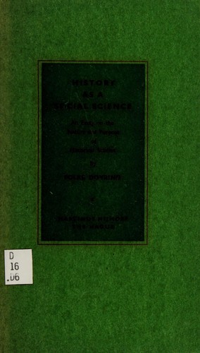 Cover for History as a social science