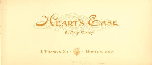 Cover for Heart's ease