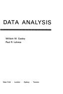 Cover for Multivariate data analysis. by William W. Colley and Paul R. Lohnes