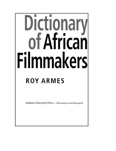Cover for Dictionary of African Filmmakers